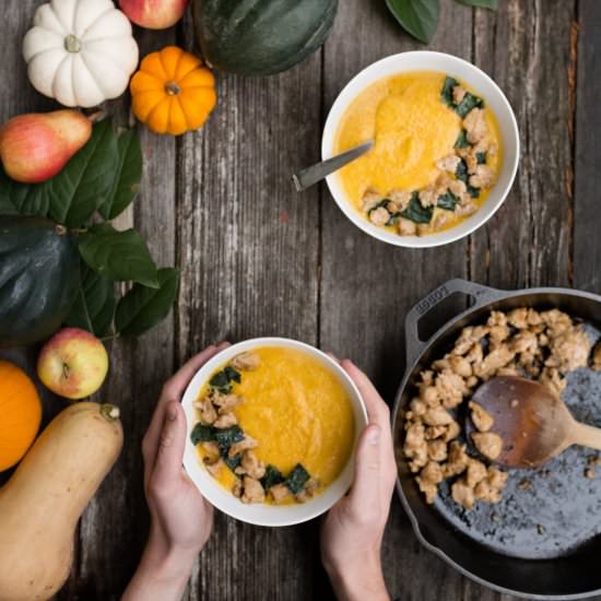 Acorn Squash Soup - Recipe photo by betweenthepine