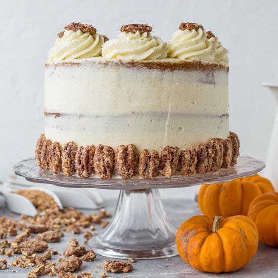 Pumpkin Pecan Layer Cake - Recipe photo by Domestic Gothess