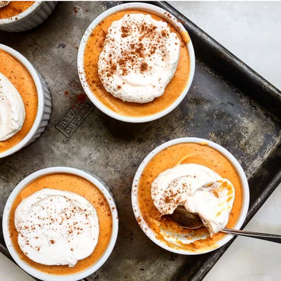Pumpkin Mousse with Cinnamon Cream - Recipe photo by jessie sheehan bakes