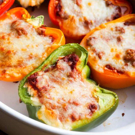 Lasagna Stuffed Peppers - Recipe photo by jordansward