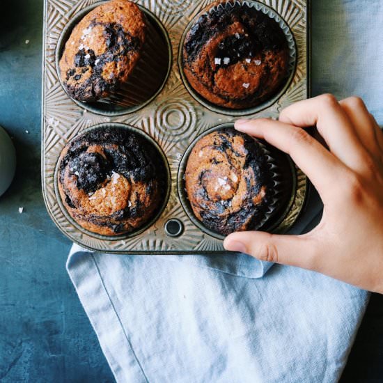 Pumpkin Chocolate Swirl Muffins - Recipe photo by DisplacedHousewife