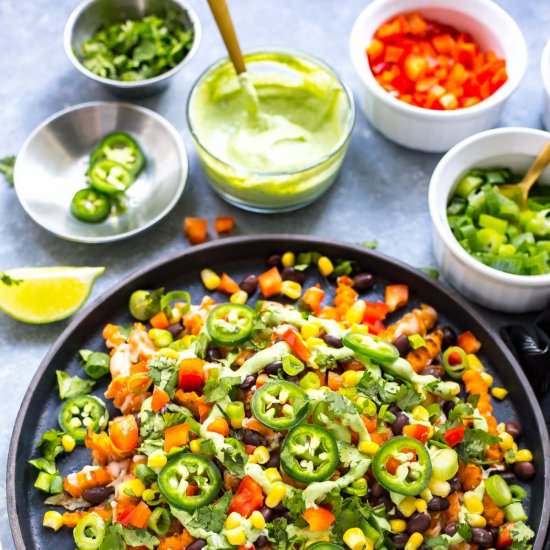 Loaded Tex Mex Sweet Potato Fries - Recipe photo by thegirlonbloor