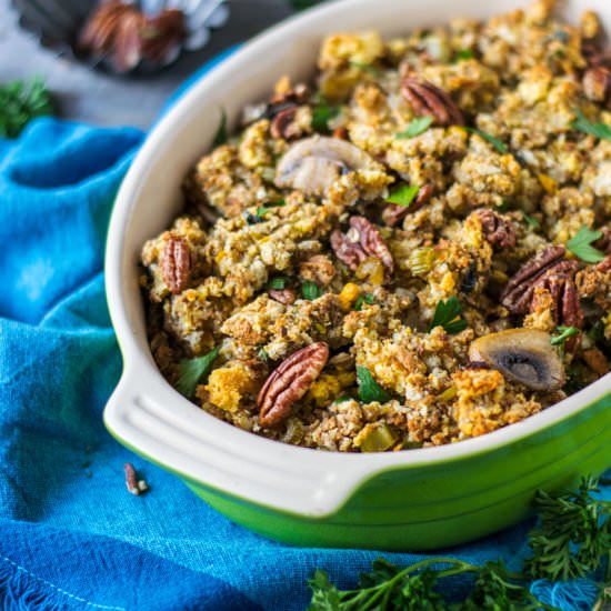 Mimi's Cornbread Dressing - Recipe photo by thehungrywaitress