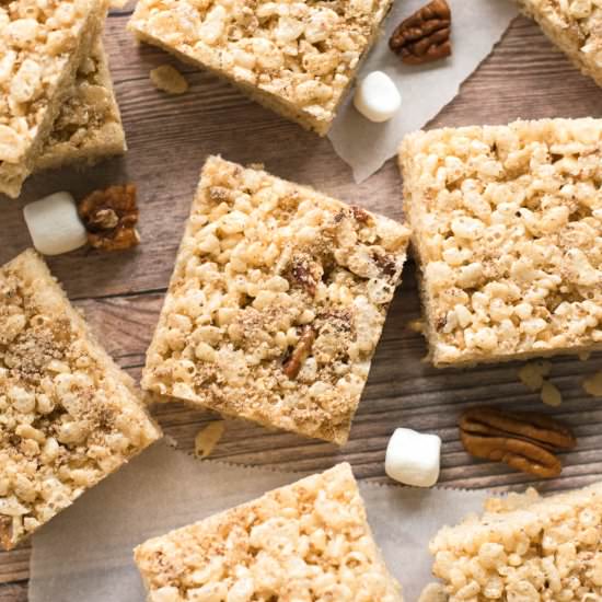 Maple Pecan Rice Krispie Treats - Recipe photo by followtheruels