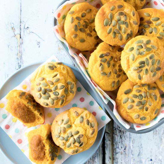 Baked Pumpkin Buns - Recipe photo by healthygfasian