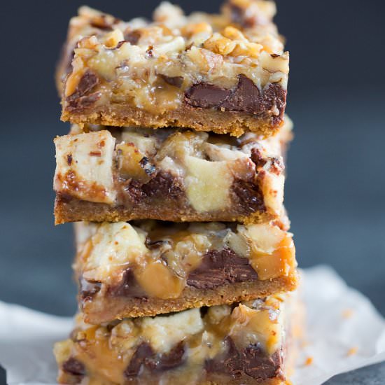 Caramel Apple Magic Bars - Recipe photo by browneyedbaker