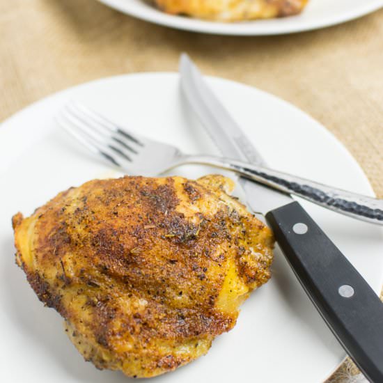 Easy Roasted Chicken Thighs - Recipe photo by tabithatalksfood