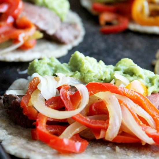 Easy Grilled Steak Fajitas - Recipe photo by TheNourishedFamily