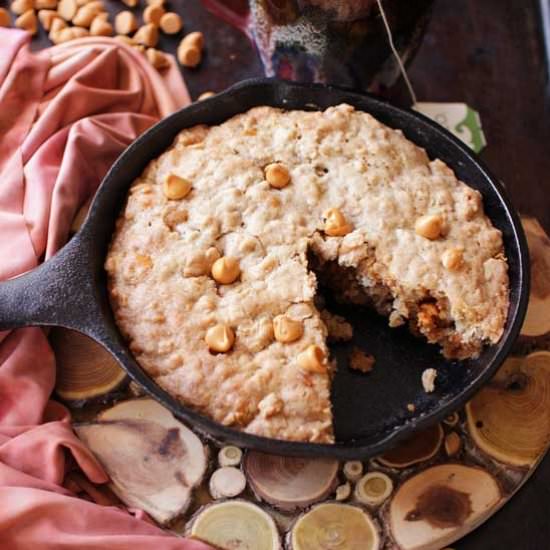Oatmeal Butterscotch Skillet Cookie - Recipe photo by One Dish Kitchen