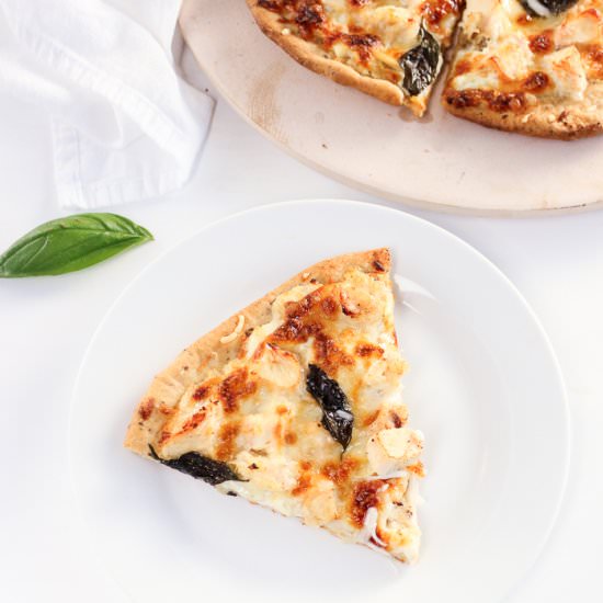 Garlic Chicken White Pizza - Recipe photo by Lively Table
