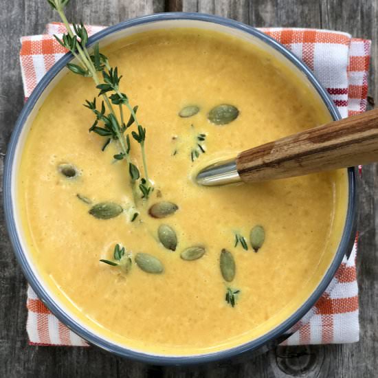 Pumpkin Curry Soup - Recipe photo by simmerandsauce
