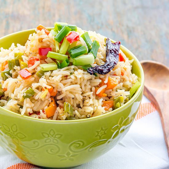 Easy Vegetable Fried Rice - Recipe photo by Priyanka DK