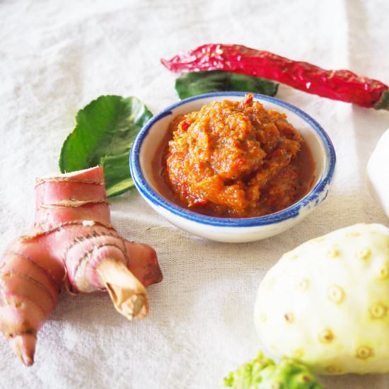 Homemade Thai Red Curry Paste - Recipe photo by Praewey
