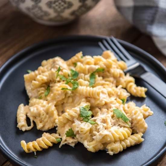 Mac and Cheese with Garlic Chicken - Recipe photo by slowcookergourmet