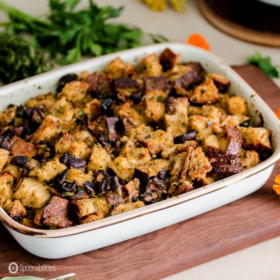 Mushroom Stuffing - Recipe photo by Spoonabilities