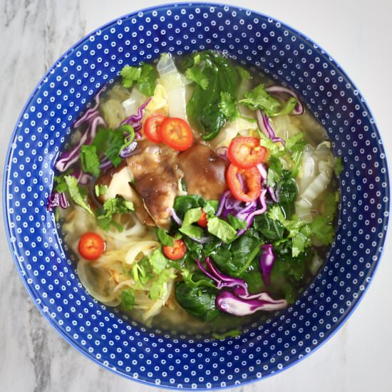 Vegan Rice Noodle Soup - Recipe photo by rhiansrecipes