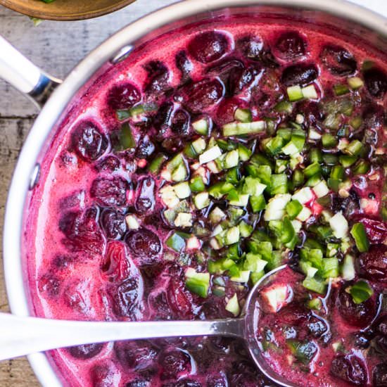 Hot Pepper Cranberry Jam - Recipe photo by theviewfromgreatisland