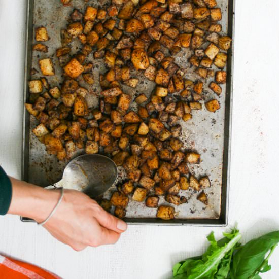 Za'atar Spiced Baked Potato Bites - Recipe photo by rebelskitchen