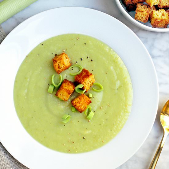 Creamly Leek and Potato Soup - Recipe photo by twoofakindcooks