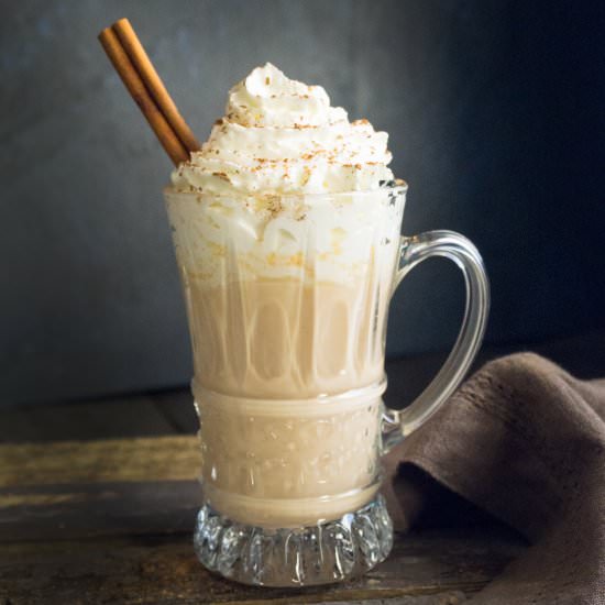 Pumpkin Spice White Hot Chocolate - Recipe photo by Foodtasia