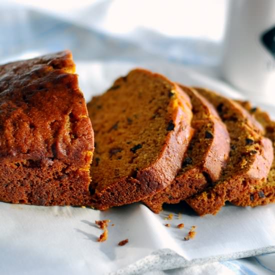 Pumpkin Chocolate Chip Bread - Recipe photo by dragonflyhomerecipes