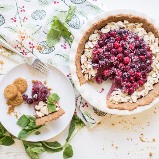 Clean Cranberry Gingerbread Pie - Recipe photo by KitchenOfEatin