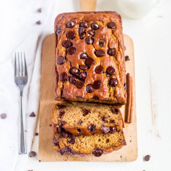 Healthy Pumpkin Banana Bread - Recipe photo by WhatMollyMade