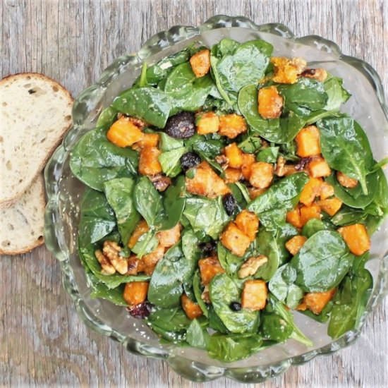Warm Butternut Squash Salad - Recipe photo by MyRecipeReviews