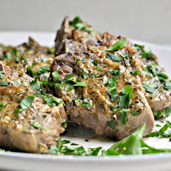 Roasted Lamb Chops - Recipe photo by PinchandSwirl