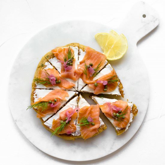 Smoked Salmon Chive Pancakes - Recipe photo by rezelkealoha