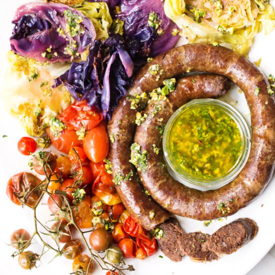 Smoked Kielbasa with Cabbage - Recipe photo by ONEarmedMAMA