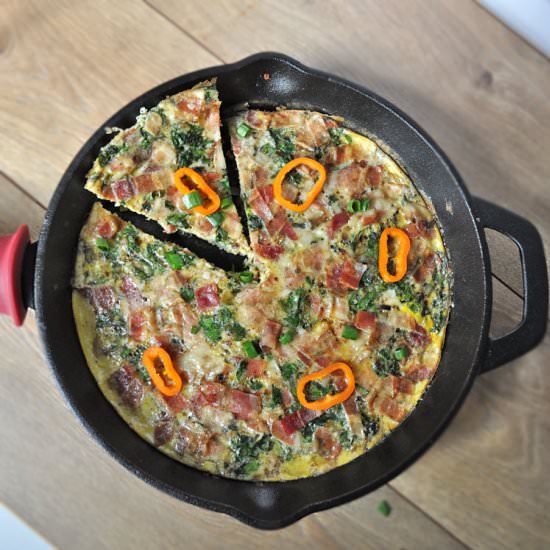Spinach, Potatoes and Eggs Skillet - Recipe photo by mydeliciousmeals.com