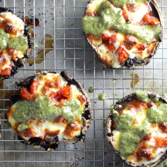 Marinated Tomato Pesto Portabellos - Recipe photo by Buy This Cook That