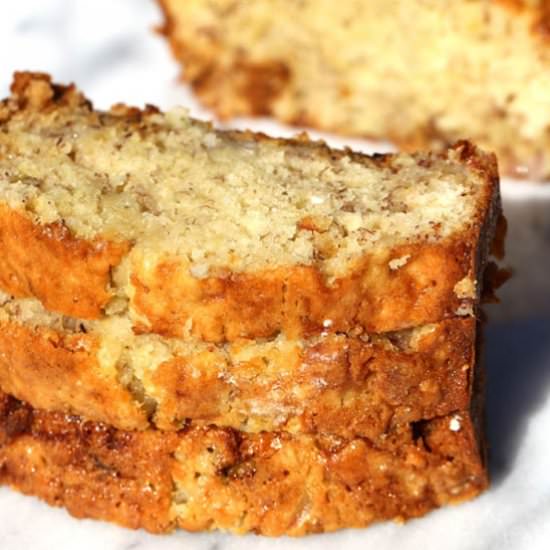 Banana Bread with Sour Cream - Recipe photo by five silver spoons