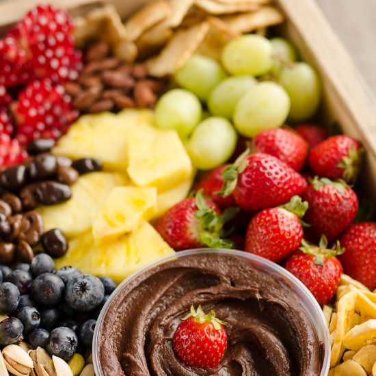 Fruit & Chocolate Party Tray - Recipe photo by The Creative Bite