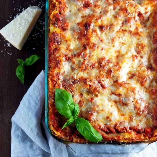Turkey Bolognese Lasagna - Recipe photo by Give it Some Thyme