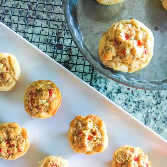 Jalapeno Pimento Sausage Bombs - Recipe photo by BiteSizedKitchen