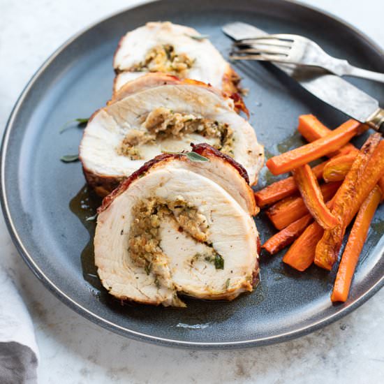 Turkey breast with brioche stuffing - Recipe photo by FamilyStyle Food