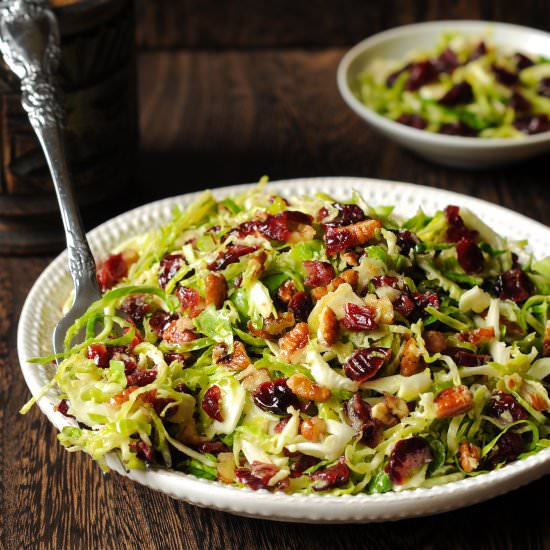 Honey Mustard Brussels Sprout Salad - Recipe photo by whatsinthepan