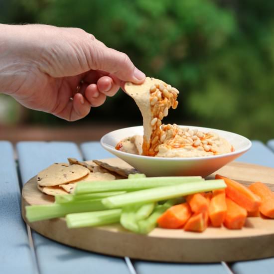 Easy Harissa Hummus Dip Recipe - Recipe photo by SouthernInLaw