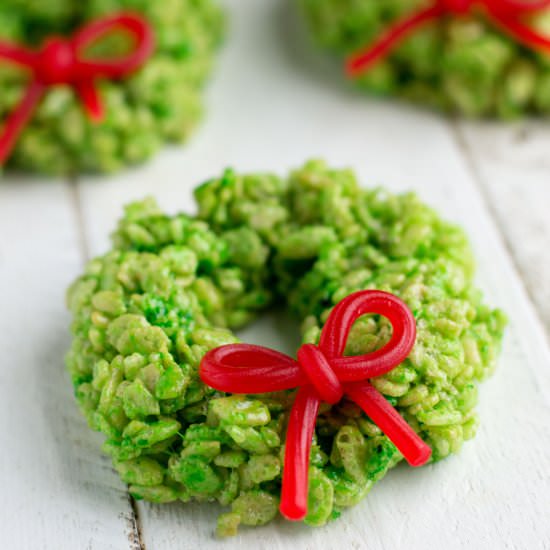 Rice Krispie Wreaths - Recipe photo by SheSaved