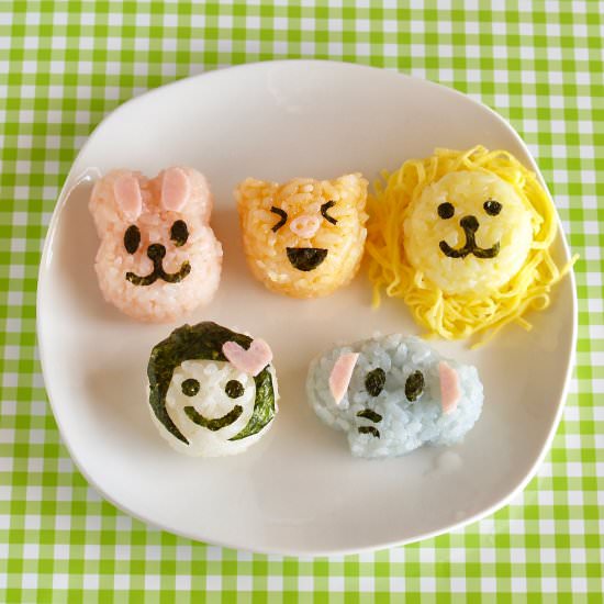 Kawaii Animal Onigiri Rice Balls - Recipe photo by ochikeron