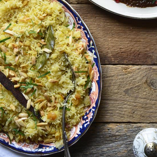 Orange and Toasted Almond Pilaf - Recipe photo by AnEdibleMosaic