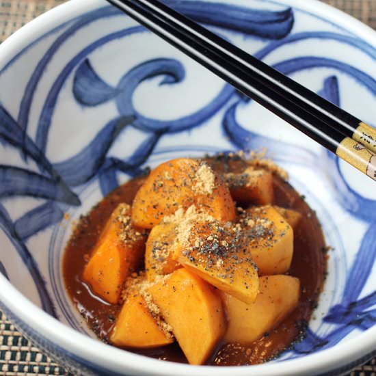 Persimmons with Black Sesame Seeds - Recipe photo by Food Gal