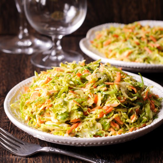 Zesty Brussels Sprouts Coleslaw - Recipe photo by whatsinthepan