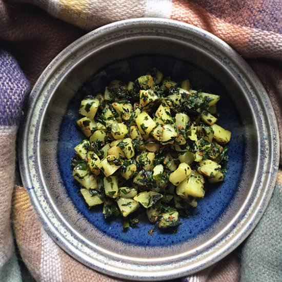 Potato Fenugreek Stir-Fry - Recipe photo by steamingpot