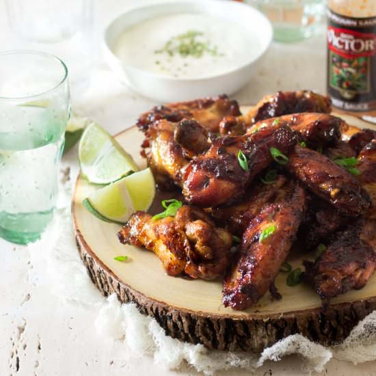 Honey Ginger Carrot Sticky Wings - Recipe photo by Whiskitrealgud
