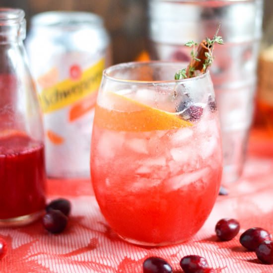 Cranberry Orange Bourbon Smash - Recipe photo by mymoderncookery