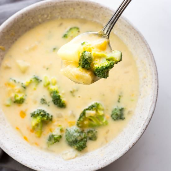 Broccoli Potato Soup - Recipe photo by Salt and Baker