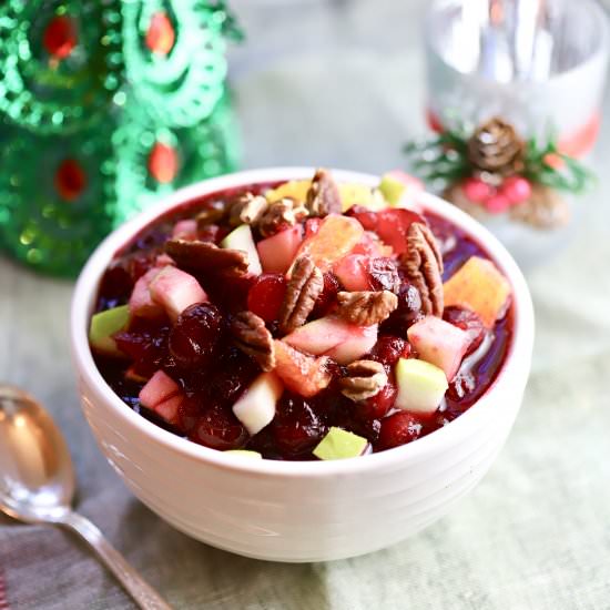 Cranberry Sauce with Orange & Apple - Recipe photo by Grits and Pinecones